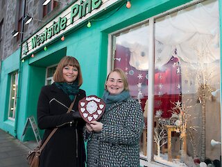 Cynthia Adamson (Chair, Living Lerwick) and Marina Hunter (Westside Pine)