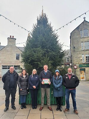 l-r Graham Jamieson (Northwards), Joanne Williams (LL Project Assistant), Jane Leask (NorthLink), Steve Mathieson (LL Chairman), Edna Irvine (LL Director), Neil Robertson (SIC Roads Service)